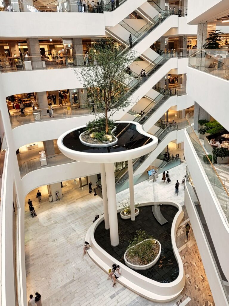 the hyundai seoul waterfall