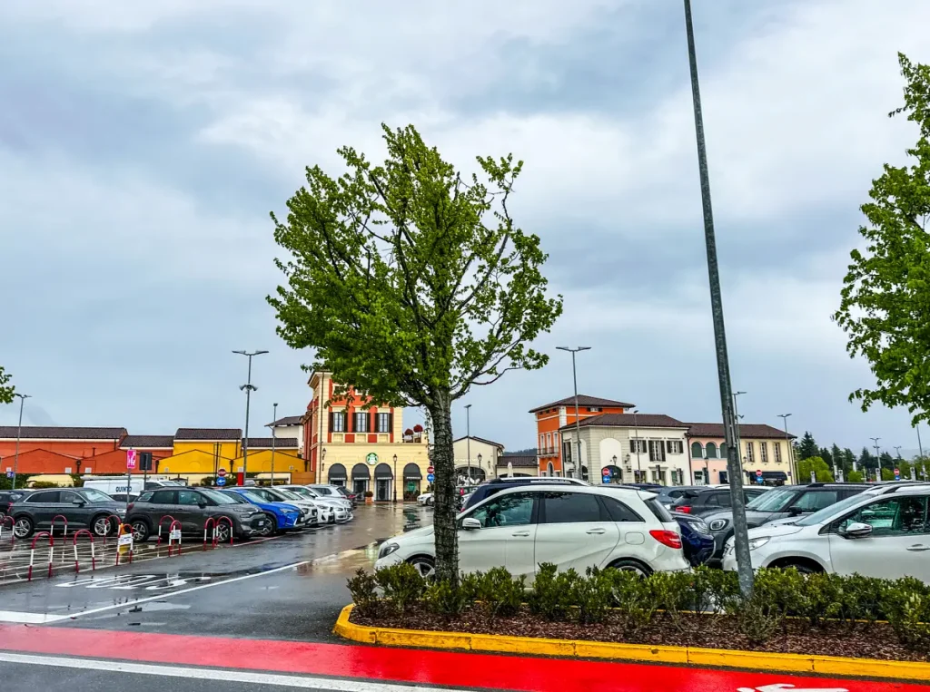 Serravalle Designer Outlet Milan Parking Lot