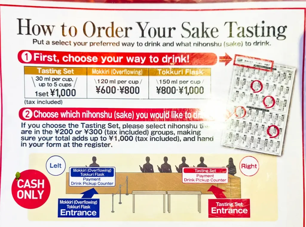 How to order Sake tasting at Sapporo Sake Festival 2025