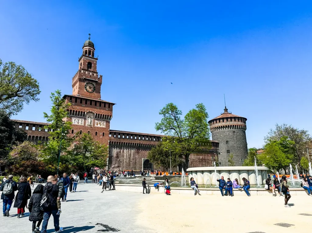 Sforza Castle (Castello Sforzesco) in Milan italy