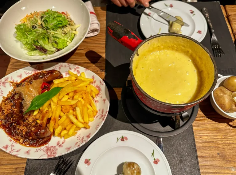 Cheese Fondue in Lucerne: Restaurant Schiff Near Chapel Bridge